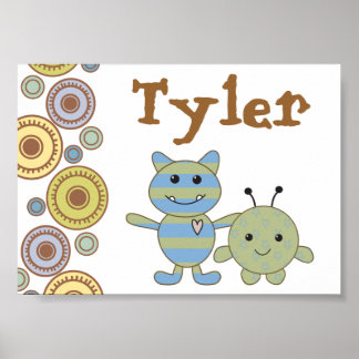 Poster Foto de Nome Personalizado para Pequenos Monstros