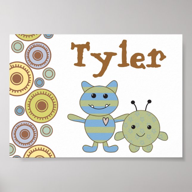 Poster Foto de Nome Personalizado para Pequenos Monstros (Frente)