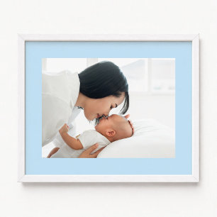 Poster Foto de Novo Bebê Menino Azul Claro