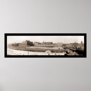 Poster Foto de Oswego NY Riverfront 1909