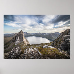 Poster Foto de Paisagem de Montanha da Noruega
