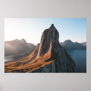 Poster Foto de Paisagem de Montanha da Noruega