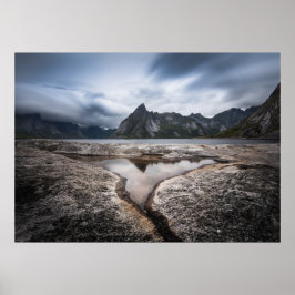 Poster Foto de Paisagem de Montanha das Ilhas Lofoten