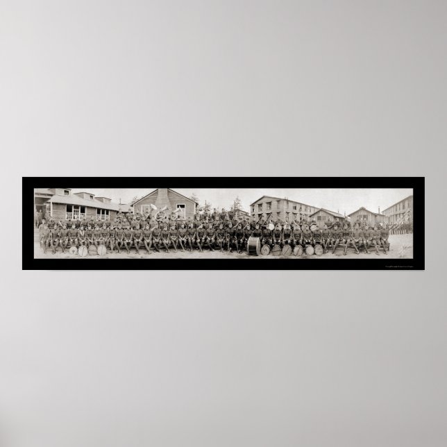 Póster Foto de Pershing, Banda Militar 1918 (Frente)