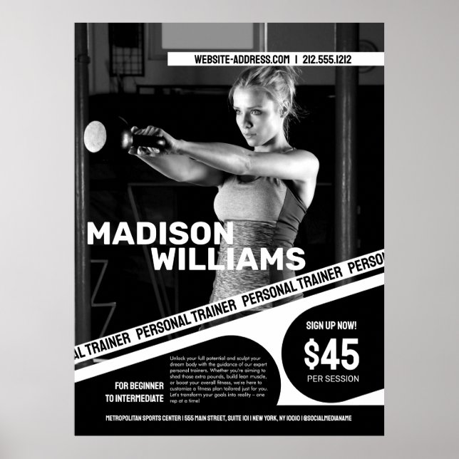 Poster Foto de Personal Trainer Ousada (Frente)