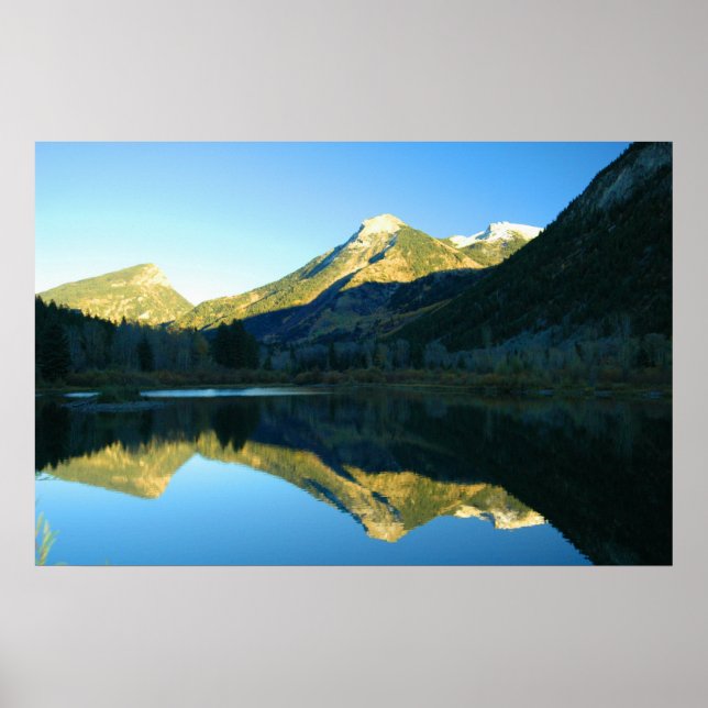 PÓSTER FOTO DE REFLEXÃO DO LAGO MARBLE (Frente)