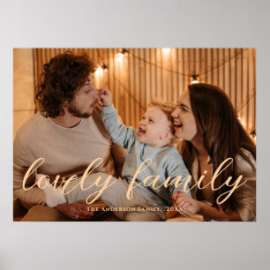 Poster Foto de Script Personalizado da Família Moderna e 
