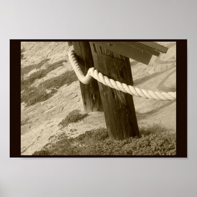 Poster Foto de Sepia Beach Rope (Frente)