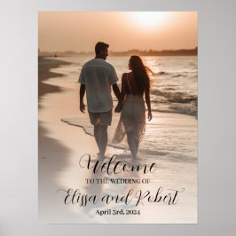 Poster Foto de Sinal de Casamento: Personalize seu Casame