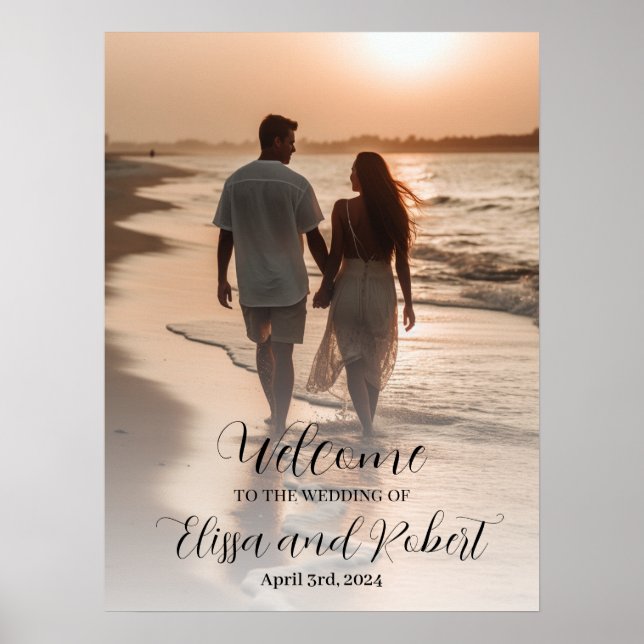 Poster Foto de Sinal de Casamento: Personalize seu Casame (Frente)