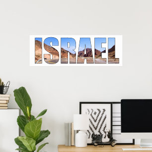 Poster Foto de texto de Israel