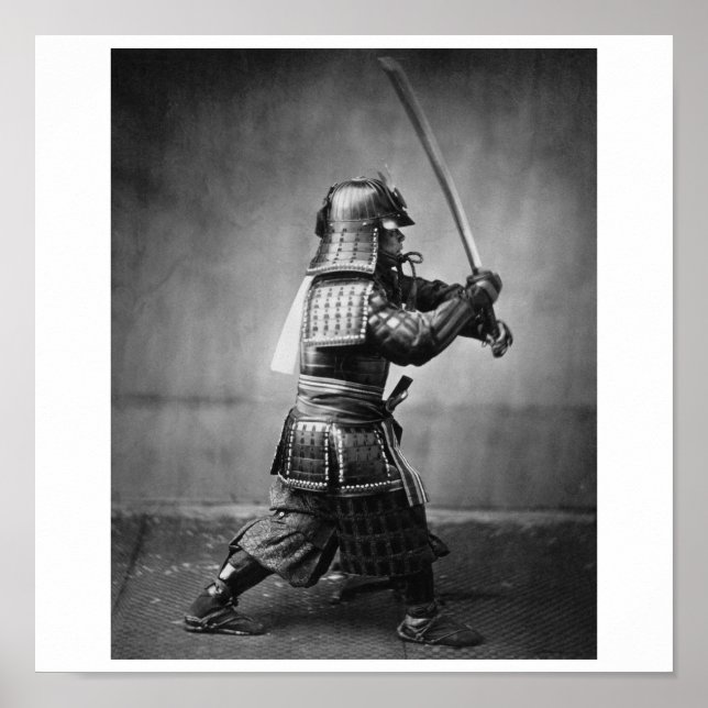 Póster Foto de um Samurai C. 1860 (Frente)