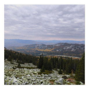Póster foto de uma montanha de outono, montanhas, p