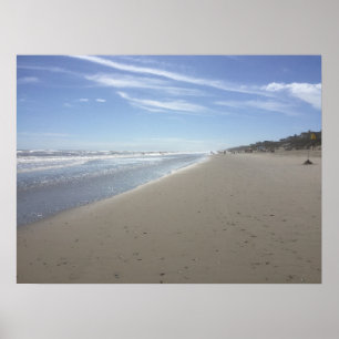 Poster FOTO de uma praia do Oceano Atlântico na Maré Baix
