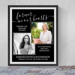 Poster Foto de Verso Memorial Personalizado Para Sempre e