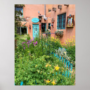 Poster Foto do Adobe House Garden New Mexico