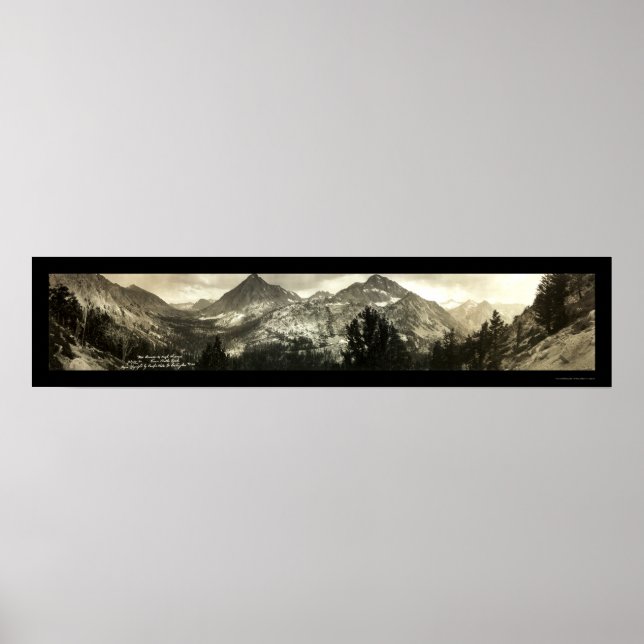 Poster Foto do Alto Sierras Mt Brewer 1911 (Frente)
