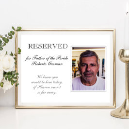 Poster Foto do Assento Memorial do Pai da Noiva Casamento