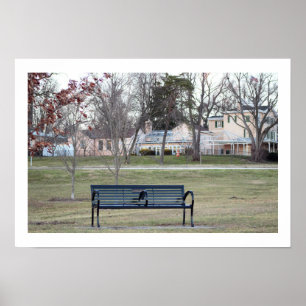 Póster Foto do banco de parque