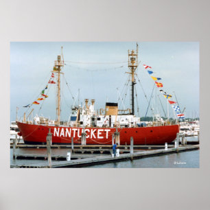 Póster Foto do barco-farol de Nantucket