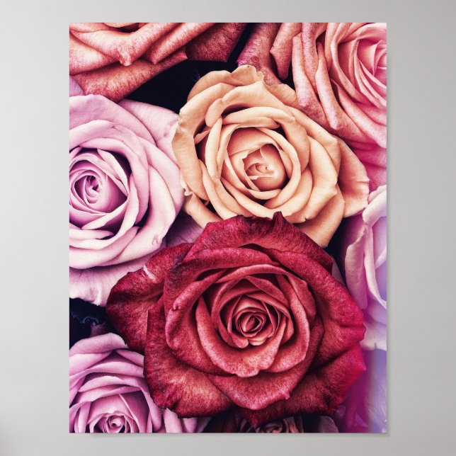 Poster Foto do Buquê Rosa (Frente)