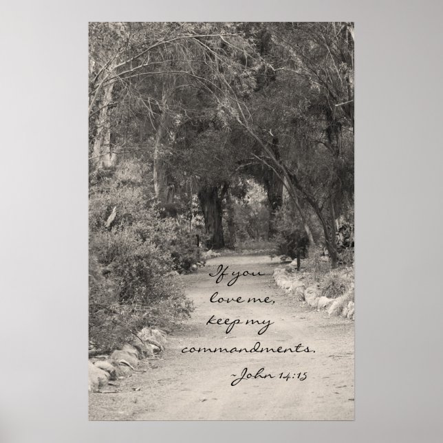 Póster Foto do caminho John 14:15 (Frente)