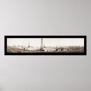 Poster Foto do Campo de Petróleo McKittrick 1910