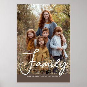 Poster Foto do Cheio de folhagem Glitter do Ouro Chic Fau