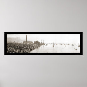 Póster Foto do Clube Yacht Buffalo NY 1913