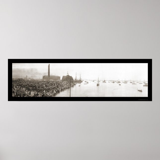 Póster Foto do Clube Yacht Buffalo NY 1913 (Frente)