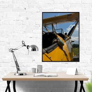 Póster Foto do cockpit do avião,Pai Piloto de Aviação Leg