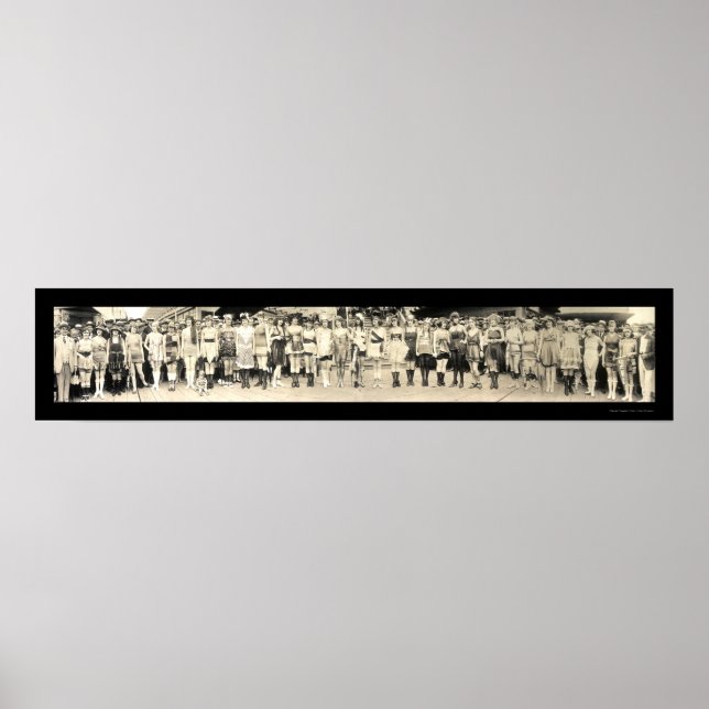 Póster Foto do desfile da garota balnear 1920 (Frente)