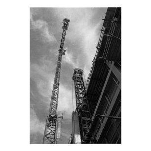 Póster Foto do equipamento de construção do guindaste &