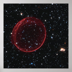 Póster Foto do Espaço de Bolhas da Supernova Celestial