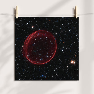 Póster Foto do Espaço de Bolhas da Supernova Celestial