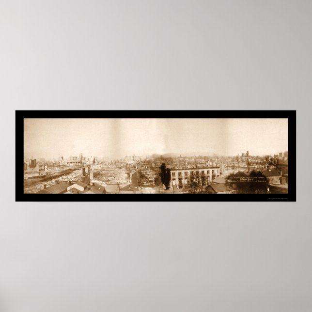 Póster Foto do excelente Fire Chicago 1871 (Frente)