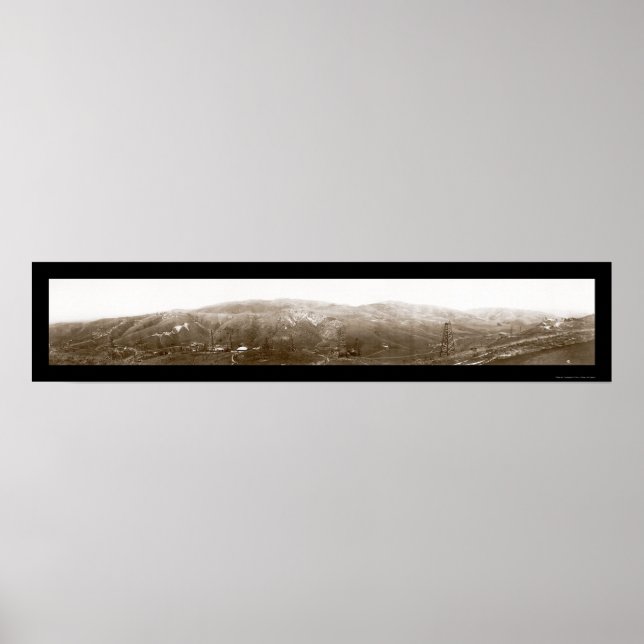 Poster Foto do Fullerton Colinas Oil 1910 (Frente)