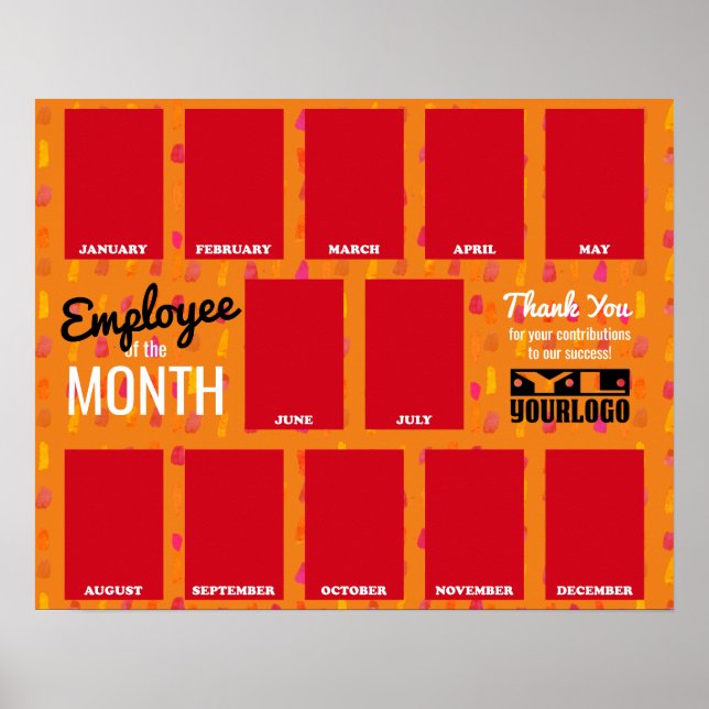 Poster Foto do funcionário do evento de reconhecimento me (Frente)