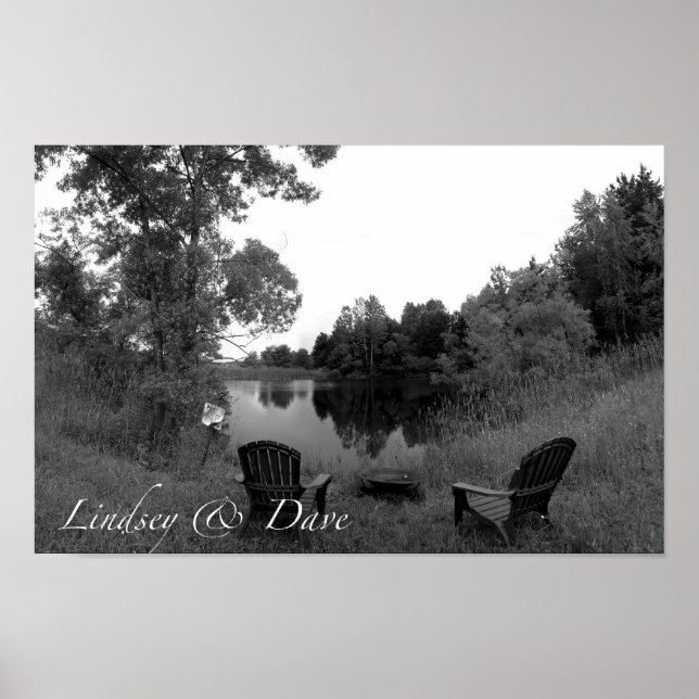 Póster Foto do Noivado Lindsey & Dave (Frente)