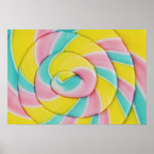 Poster Foto do Pastel Rainbow Spiral Candy