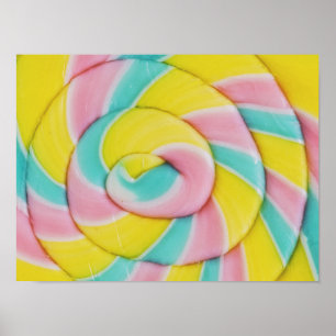 Poster Foto do Pastel Rainbow Spiral Candy