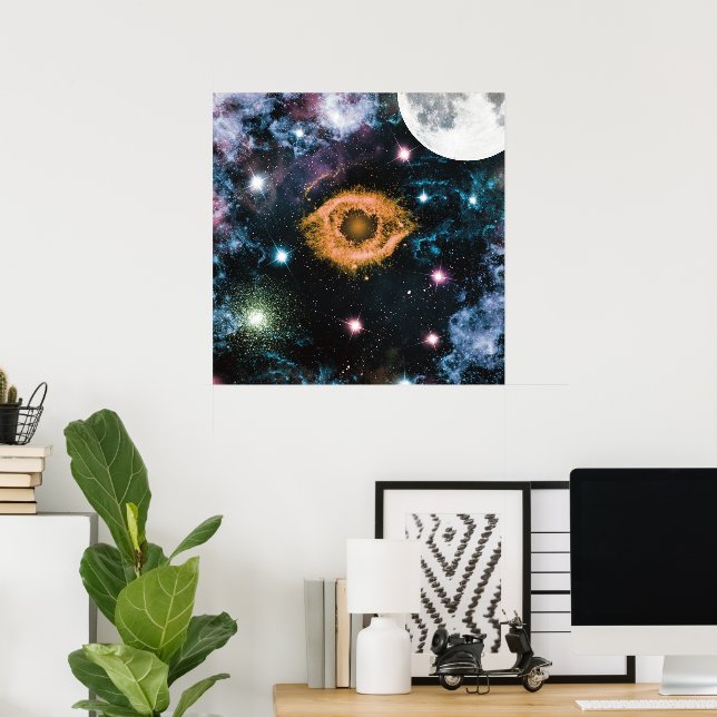 Poster Foto do Planeta Hubble Celestial Galaxy Nebula (Escritório em casa)