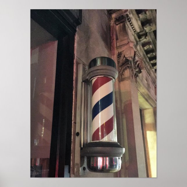 Póster Foto do Poste da Barbearia (Frente)