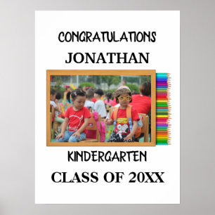 Poster Foto do quadro do formando do infantário personali