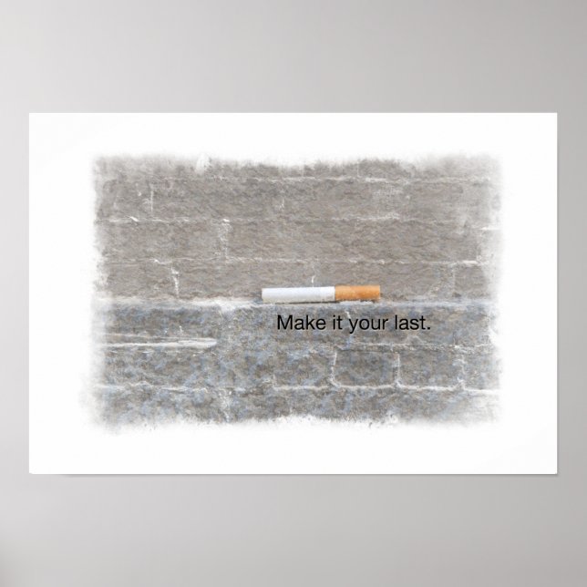 Póster Foto do seu último cigarro para deixar de fumar (Frente)