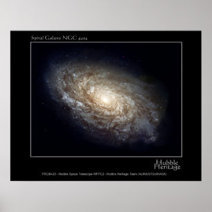 Póster Foto do telescópio da galáxia espiral NGC 4414