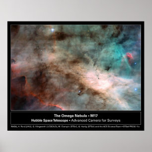 Poster Foto do telescópio da nebulosa M17 Hubble de Omeg