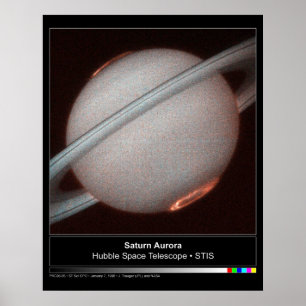 Póster Foto do telescópio de Hubble da Aurora de Saturn