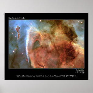 Poster Foto do telescópio de Hubble da nebulosa do burac
