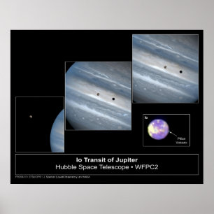 Póster Foto do telescópio de Hubble do trânsito do Io